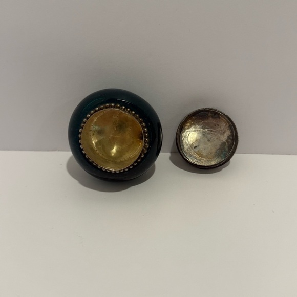 Vintage Twos & Co. Cobalt Blue & Silver Plate  Small Trinket Box - Picture 6 of 7